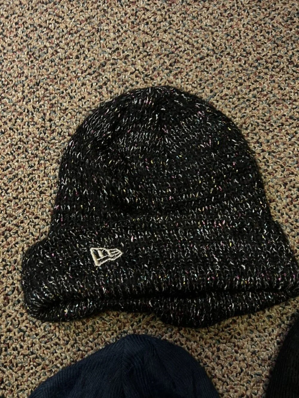 Lot Of 3 Women’s Beanies Black Blue Multicolor New Era Converse Ellesse One Size